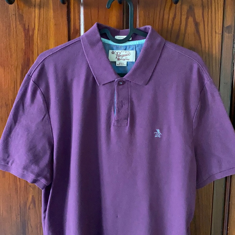 Original Penguin Men’s M Polo Short Sleeve T-Shirt Purple